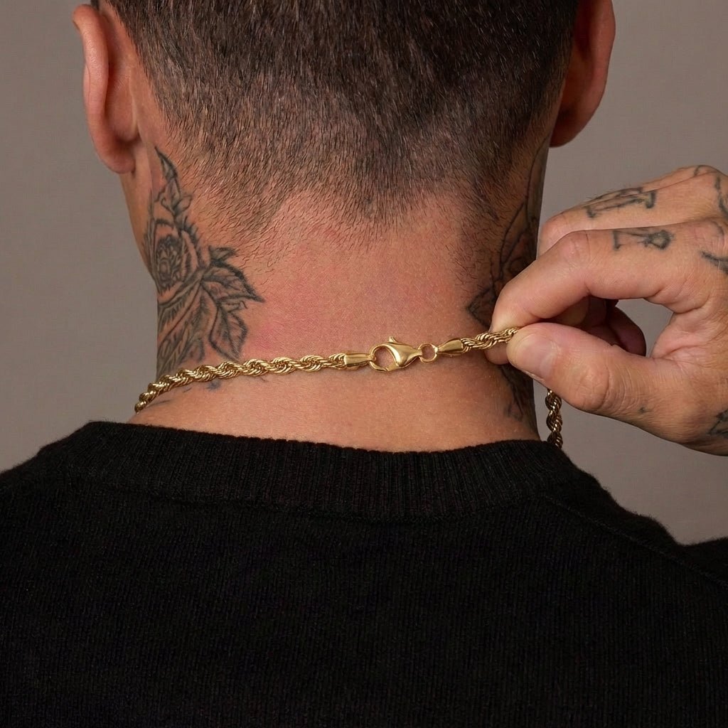 18K Gold 18 Inch Rope Chain 3mm - Heritage Gemstones