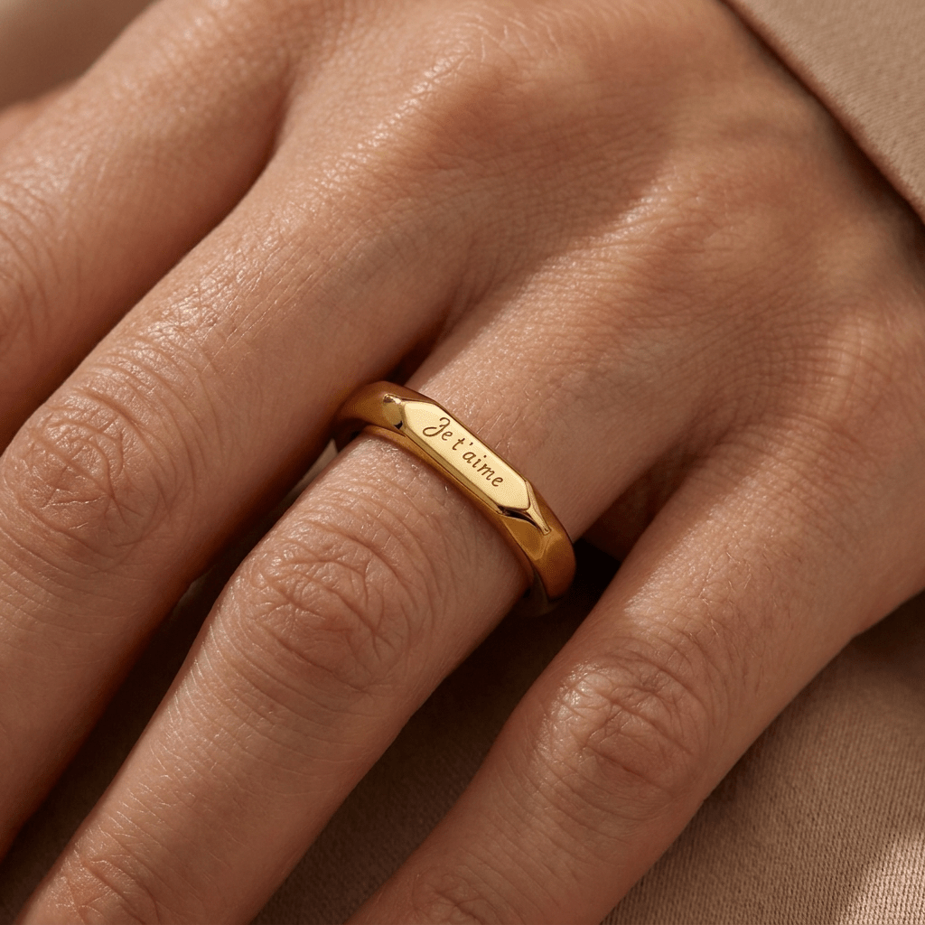 18K Gold Plated Love Ring - Heritage Gemstones