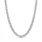 8mm Silver Chain Link Necklace 18 Inch - Heritage Gemstones