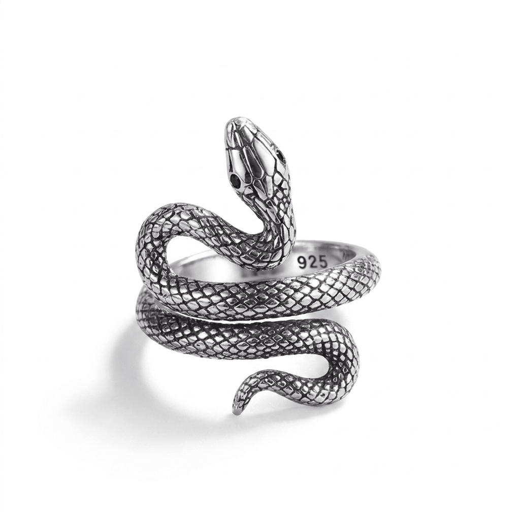 925 Sterling Silver Adjustable Viper Ring - Heritage Gemstones
