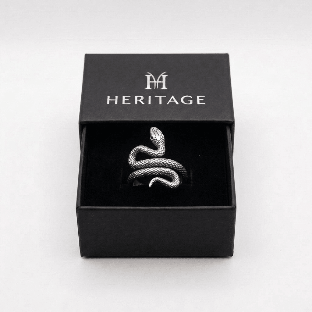 925 Sterling Silver Adjustable Viper Ring - Heritage Gemstones