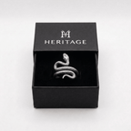 925 Sterling Silver Adjustable Viper Ring - Heritage Gemstones