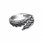 925 Sterling Silver Eagle Wing Adjustable Ring - Heritage Gemstones