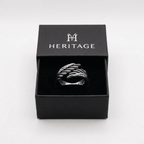 925 Sterling Silver Eagle Wing Adjustable Ring - Heritage Gemstones