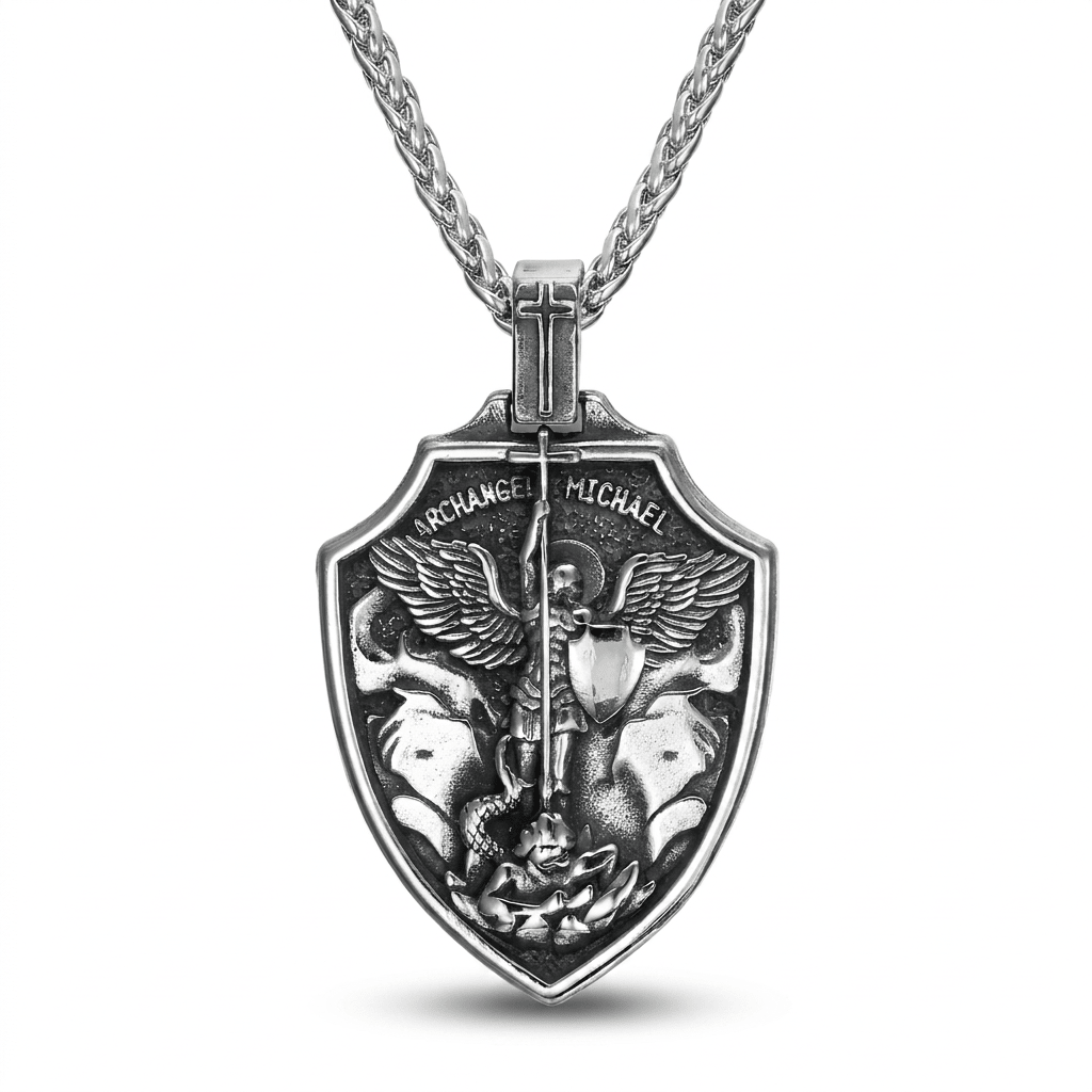 Archangel Michael Chain 316L Stainless - Heritage Gemstones