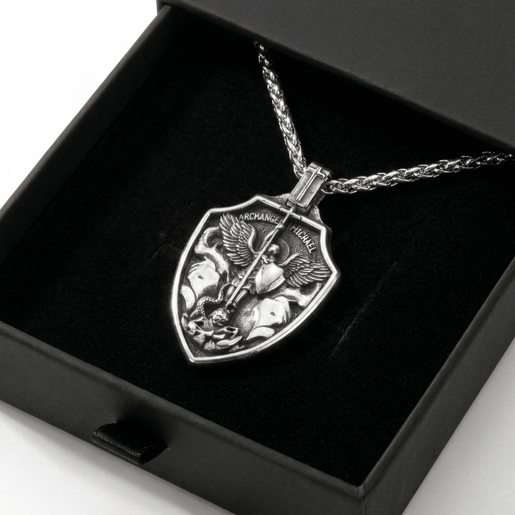 Archangel Michael Chain 316L Stainless - Heritage Gemstones
