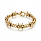 Barbed Wire Cuban Bracelet - Heritage Gemstones