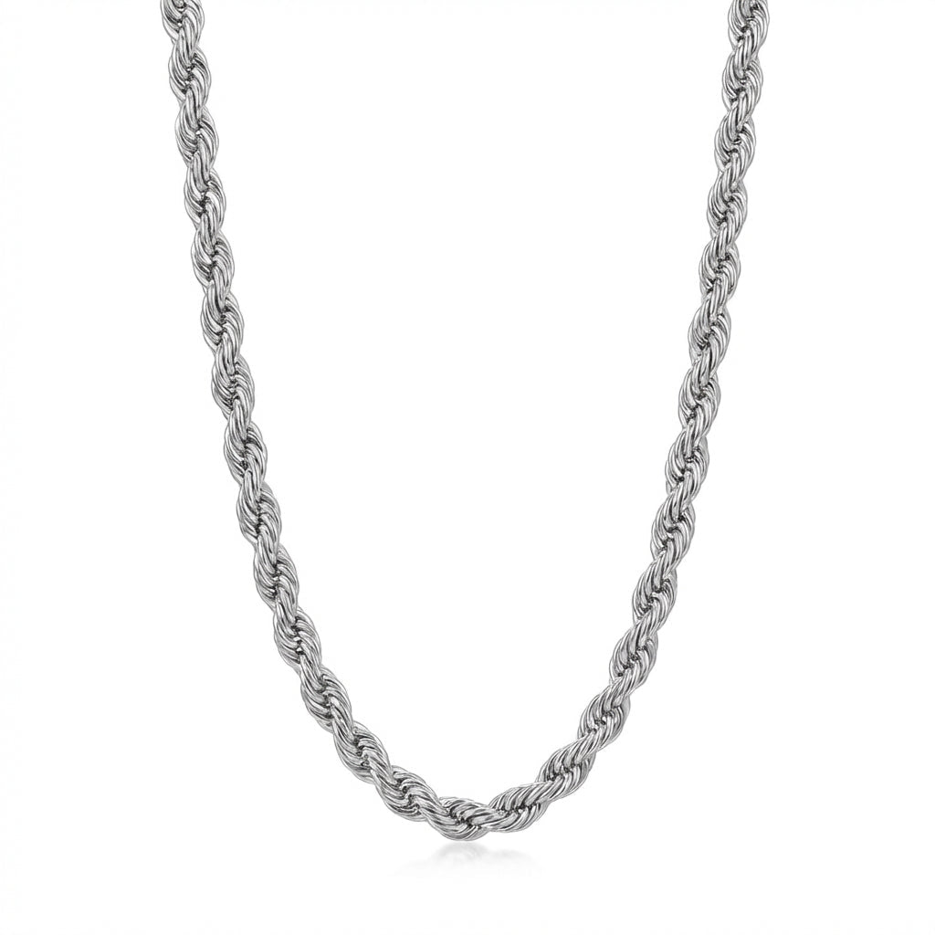Silver 18 Inch Rope Chain 3mm - Heritage Gemstones
