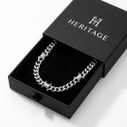 Silver Barbed Wire Cuban Necklace - Heritage Gemstones