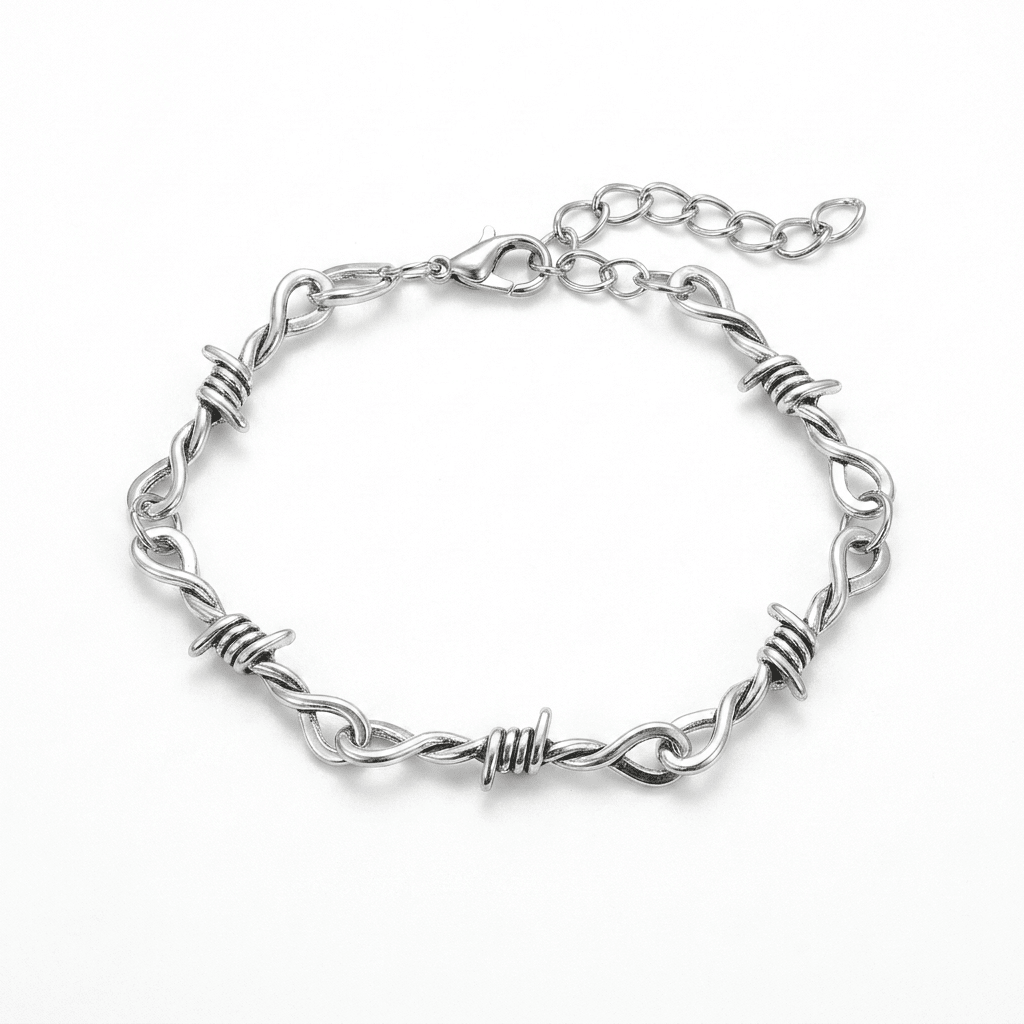 Twisted Barbed Wire Adjustable Bracelet - Heritage Gemstones