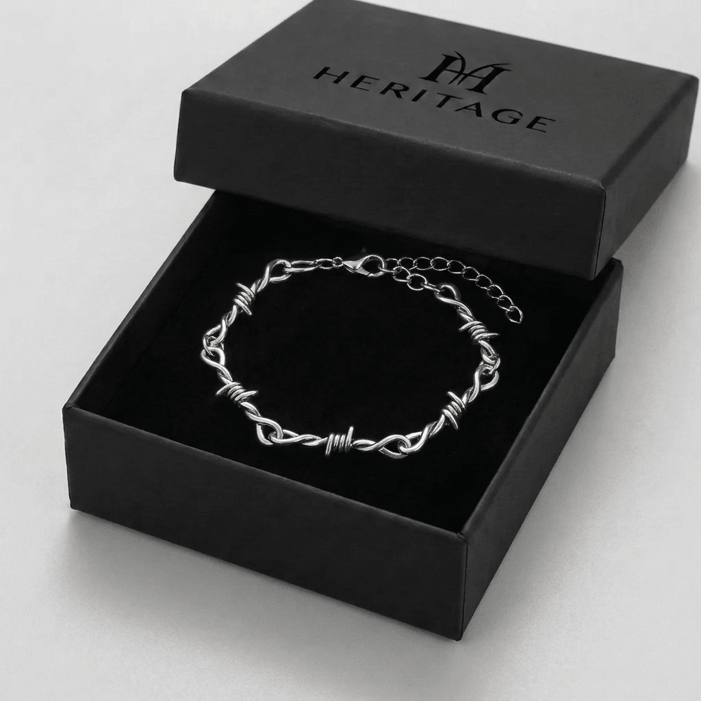 Twisted Barbed Wire Adjustable Bracelet - Heritage Gemstones